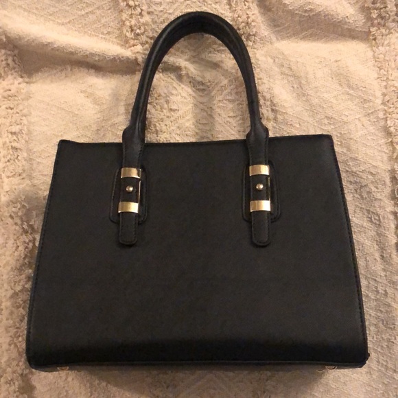 NWOT DESIGNER INSPIRED CELINE sturdy black satchel handbag - Picture 2 of 14